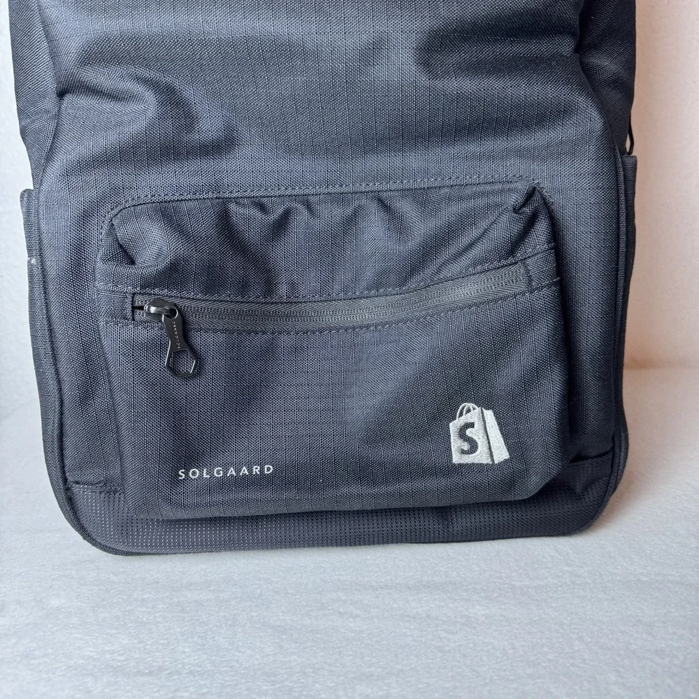 Solgaard Shore-Tex Daypack Backpack Laptop Black Bag Recycled Plastic Pockets